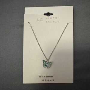 NEW LC Lauren Conrad Silver Butterfly Necklace